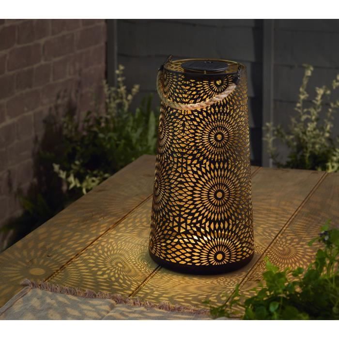 Solarlaterne  SMART GARDEN  Muscat XL  5 Lumen  Kaltweißes LED-Licht  Metall  36,5 x 21,5 x 21