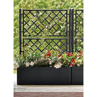 STEFANPLAST Natural Deluxe rectangular flower box with mesh - 100 x 43 x H 142 cm - 90 + 6.5 L in st