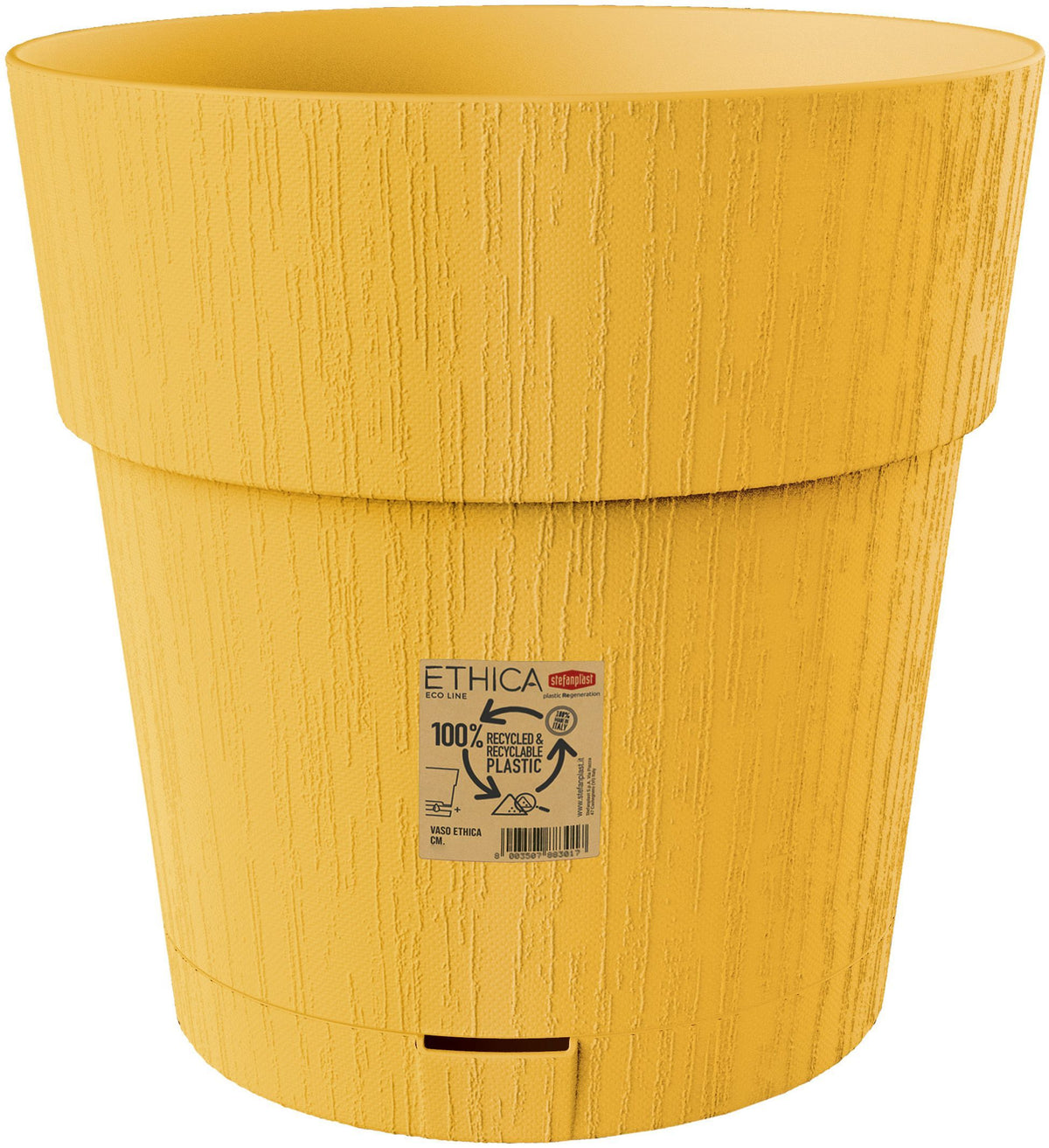 STEFANPLAST ETHICA Blumentopf  2 l  40 x 39 cm (H)  mit Wasserreservoir  Senfgelb