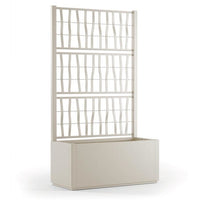 Ethica rectangular flower box 80 cm with chalk trellis