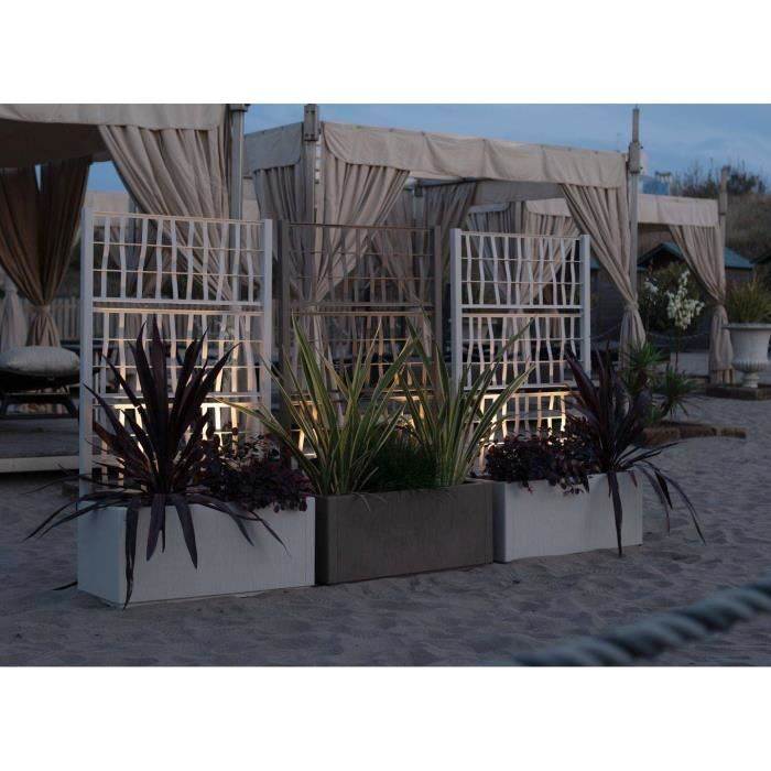 Ethica rectangular flower box 80 cm with taupe trellis