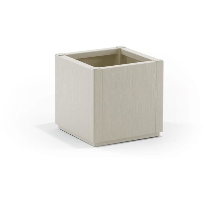 Flower box - ETHICA - Chalk - Square - 38 L - STEFANPLAST