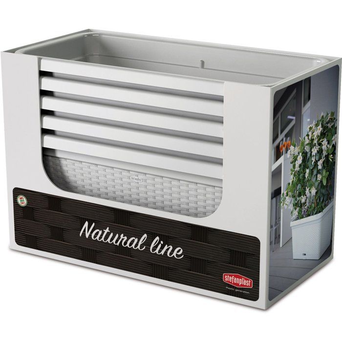 STEFANPLAST NATURAL Blumenkasten  66 l  80 x 40 x 34 cm (H)  Steingrau