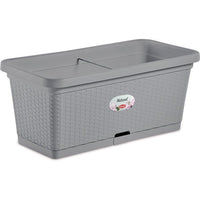 STEFANPLAST NATURAL Blumenkasten  66 l  80 x 40 x 34 cm (H)  Steingrau