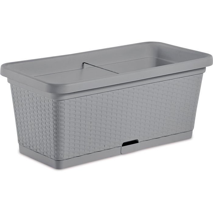 STEFANPLAST NATURAL Blumenkasten  66 l  80 x 40 x 34 cm (H)  Steingrau