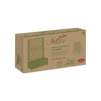 STEFANPLAST Rectangular flower box with lattice - Wood finish - 100 x 43 x H 142 cm - 80 L - Moka