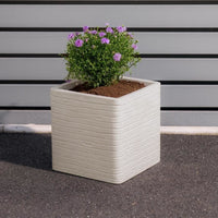 Blumentopf - STRATA - Quadratisch - Banbury - Ø 30,5 cm x 30 cm H - Steinfarbe