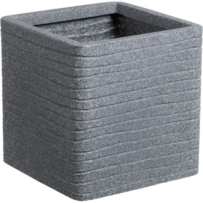 Blumentopf - STRATA - Quadratisch - Banbury - Ø 30,5 cm x 30 cm H - Eschenfarbe
