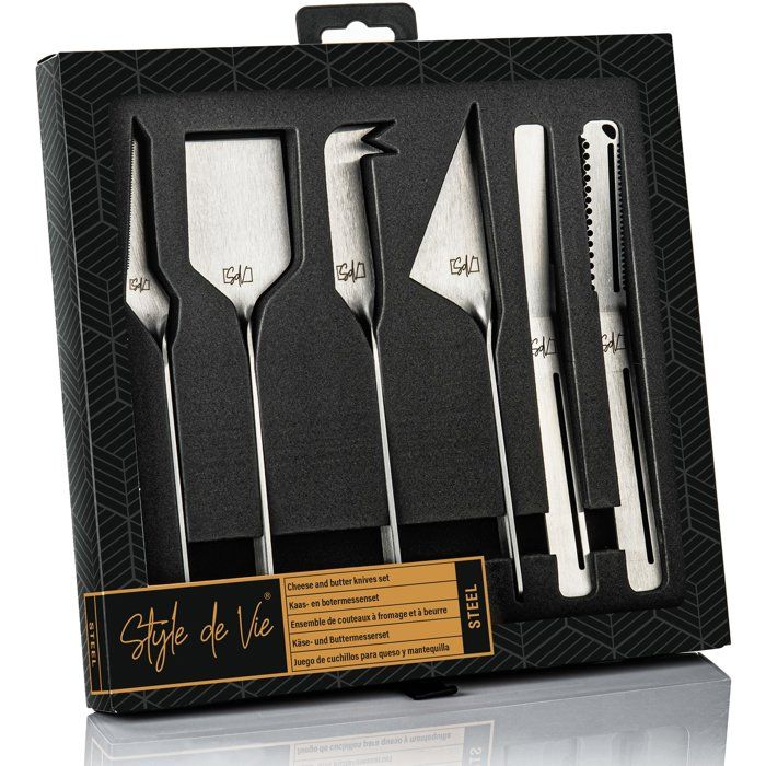 Käse- und Buttermesserset  LIFESTYLE  Edelstahl  6-teilig  Silber