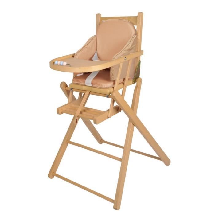Chair cushion - TINEO - Straps - 27 x 26 x 33 cm - Brown sugar