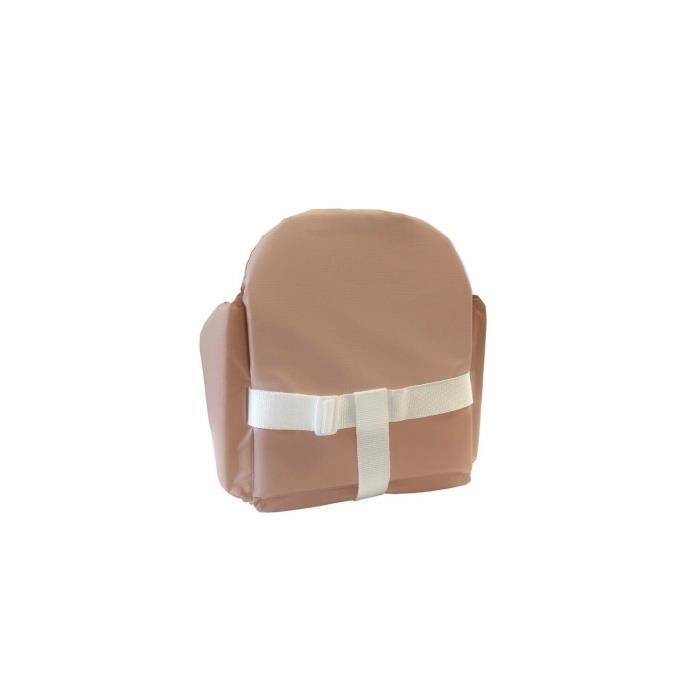 Chair cushion - TINEO - Straps - 27 x 26 x 33 cm - Brown sugar