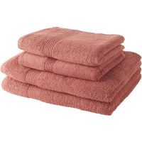 TODAY Set of 2 Bath Towels 50x100 cm + 2 Bath Towels 70x130 cm Terracotta 100% cotton
