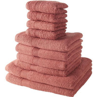 TODAY Set of 4 Guest Towels 30x50 cm + 4 Bath Towels 50x100 cm + 2 Bath Towels 70x130 cm 100% Terrac