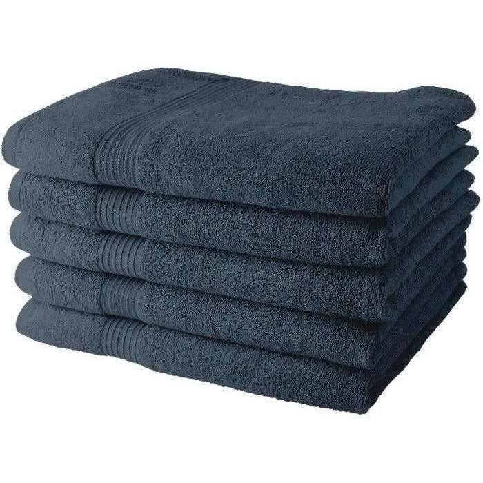 Set of 5 TODAY Bath Sheets 70x130 cm 100% Cotton - Denim