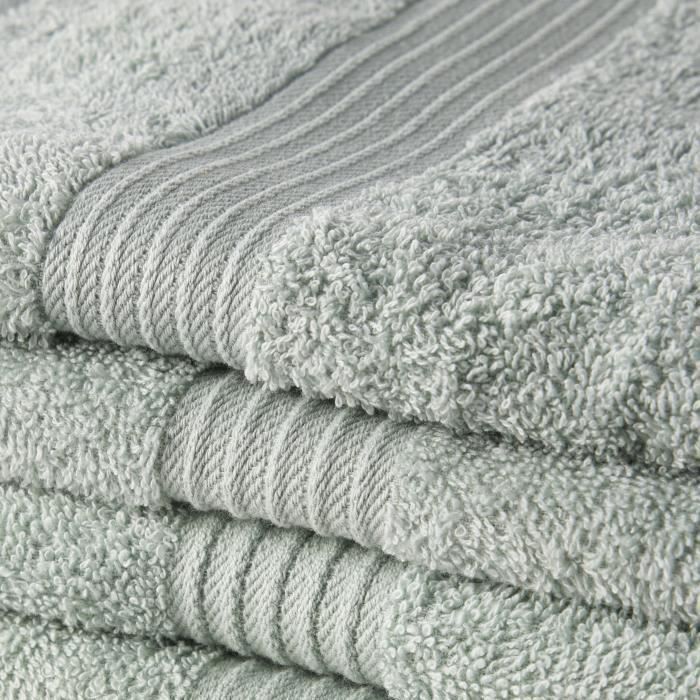 TODAY Essential - Set of 10 hand towels 50x90 cm 100% Cotton, Celadon color
