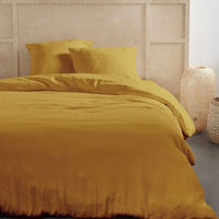Bedding set - TODAY - 123668 - 2 people - 240x220cm - Plain cotton gauze - Ochre