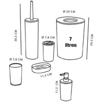 6er-Set Badezimmer-Accessoires  TODAY  UTILITY  Seifenspender, Zahnputzbecher, Zahnbürstenhalter,