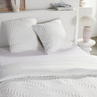 Bettwäsche-Set  TODAY  Essential  2 Personen  220 x 240 cm  Weiß, Wellensteppung