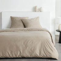 Bettwäsche-Set  TODAY  Essential  2 Personen  220 x 240 cm  Beige mit Wascheffekt