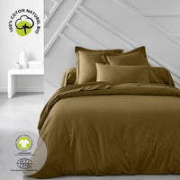 Fitted sheet - TODAY - 180 x 200 cm + 30 cm - Cotton - Organic Bronze