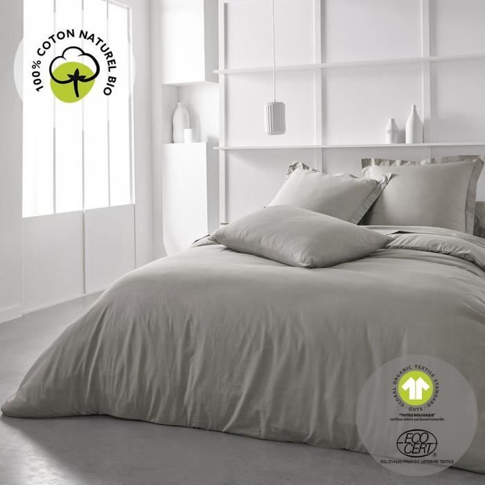 Bedding set - TODAY - 240 x 260 cm - 100% Organic Cotton - Dune - Washable at 60°