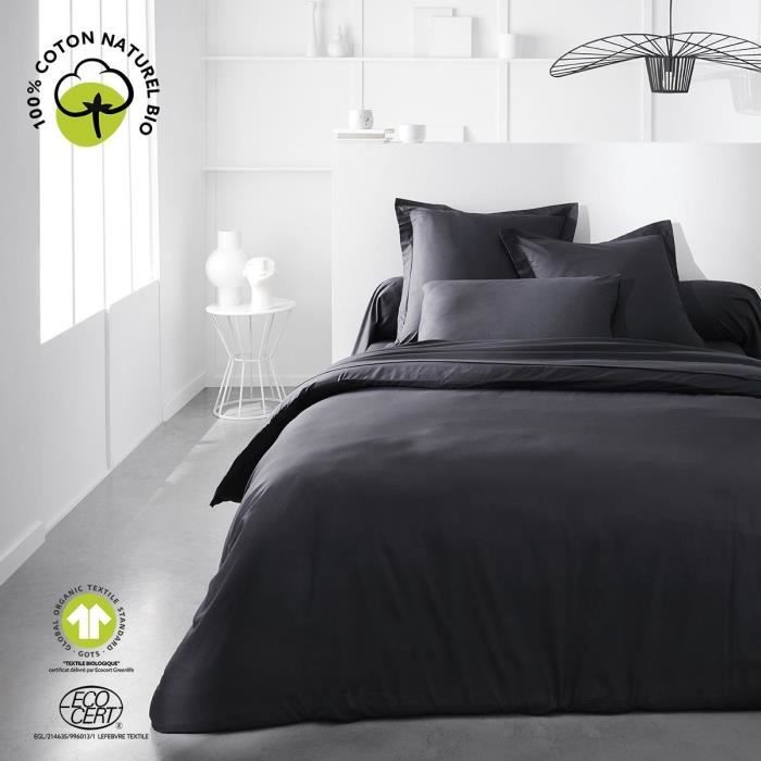 Bedding set - TODAY - 240 x 260 cm - 100% cotton - Organic Charcoal - GOTS certified organic
