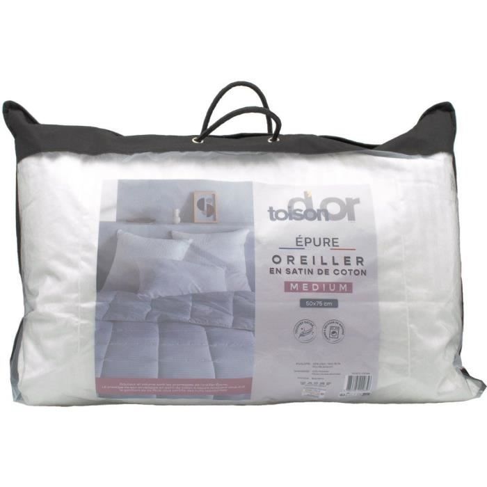 TOISON D'OR - Kissen - Epure - Mittlerer Komfort - 50x75cm - Weiß