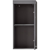 Bathroom wall unit - AMANDA - 1 door - Glossy grey - 37 x 77 x 23 cm