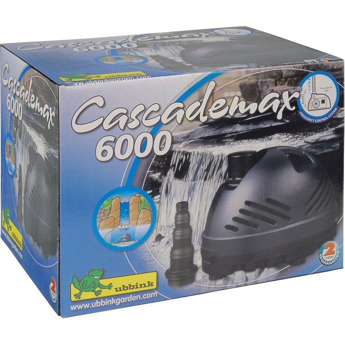 Wasserfallpumpe  UBBINK  Cascademax 6000  Fördermenge 6600 l/h  Förderhöhe 4 m  Leistungsaufnah