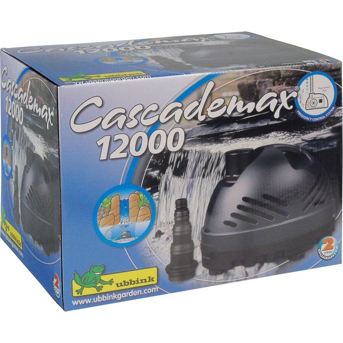 Wasserfallpumpe  UBBINK  Cascademax 12000  Fördermenge 11.800 l/h  Förderhöhe 6 m  Leistungsauf