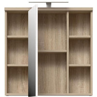 Wandschrank  Sonoma-Eiche  1 Tür mit Spiegel  Badezimmermöbel  68,6 x 20 x 68,1 cm