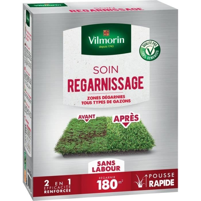 VILMORIN Saatgut für die universelle Rasenpflege und Nachdüngung - 2 in 1 - 3 kg