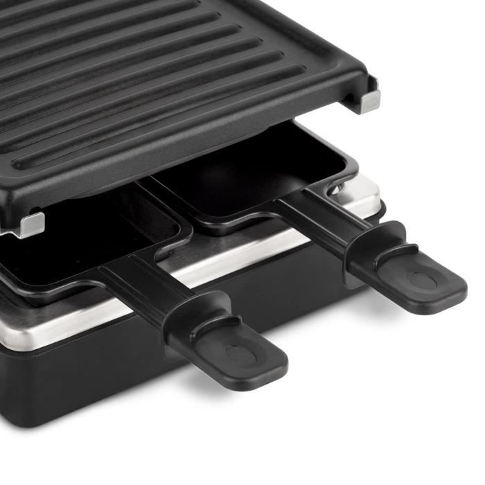 WEASY LUGA40 - Raclette and grill for 4 people - 600W - Non-stick coating - 19,7x19,7cm - Removable 