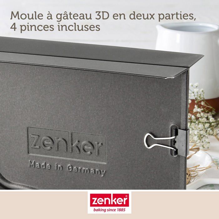 2er Set 3D-Kuchenformen - ZENKER - Osterhasenform - 600 ml -