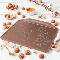 ZENKER Randloses Backblech und 7 Weihnachts-Plätzchenausstecher