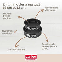 2er Set Mini-Springformen - ZENKER - Special Mini - 12 und 16 cm