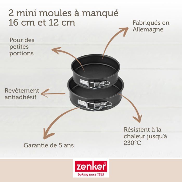 2er Set Mini-Springformen - ZENKER - Special Mini - 12 und 16 cm