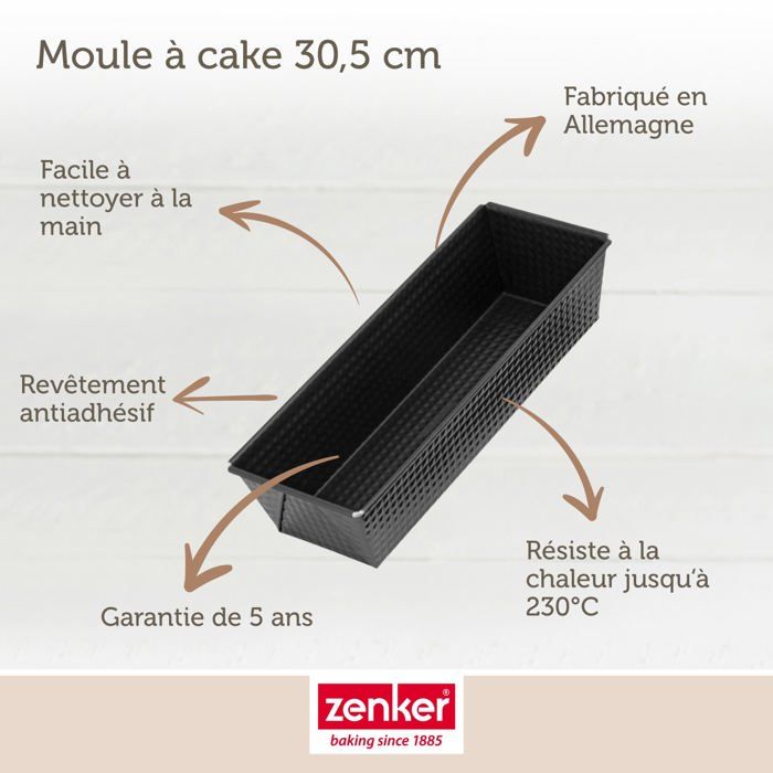 Set Kuchenformen und Savarinformen - ZENKER - Schwarz Metallic - 30,5 x 11,5 cm und 28 cm