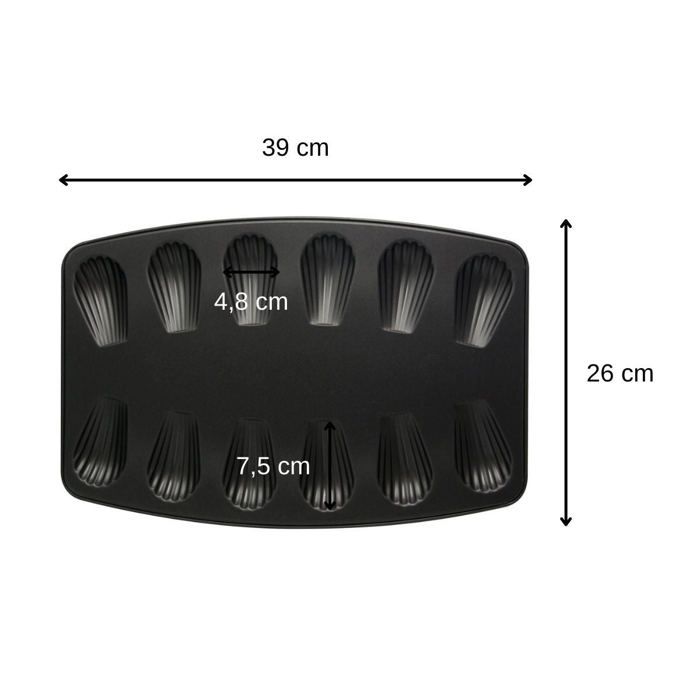 Set mit 2 Madeleine-Formen mit 12 Aufdrucken - ZENKER - Besondere Länder