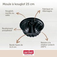 Kouglofform und Savarinform - ZENKER - Schwarz Metallic - 25 und 28 cm
