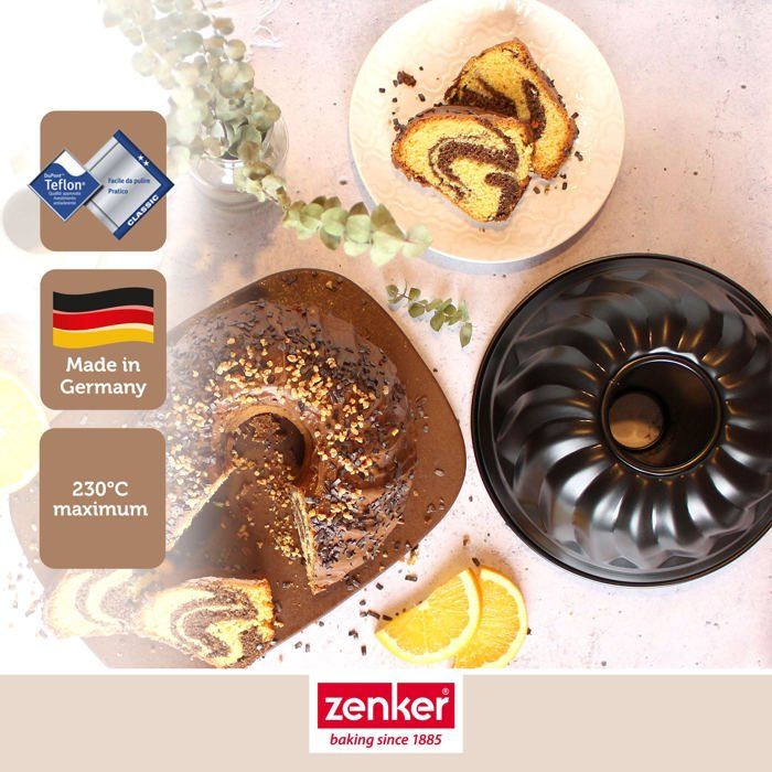 Kouglofform und Savarinform - ZENKER - Schwarz Metallic - 25 und 28 cm