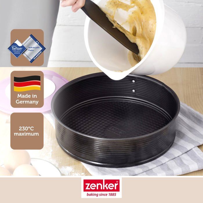 3er-Set runde Springformen - ZENKER - Schwarz Metallic - 20, 24 und 28 cm