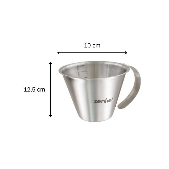 Set mit 2 Messbechern - ZENKER - Edelstahl - 250 ml und 1 Liter