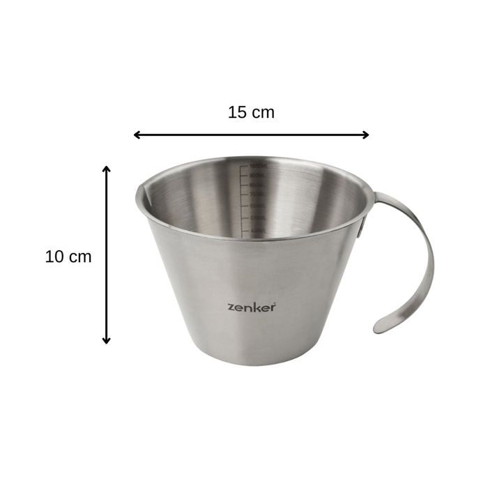 Set mit 2 Messbechern - ZENKER - Edelstahl - 250 ml und 1 Liter