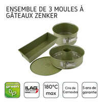 3er-Set Kuchenformen  ZENKER  Green Vision  18 bis 30 cm