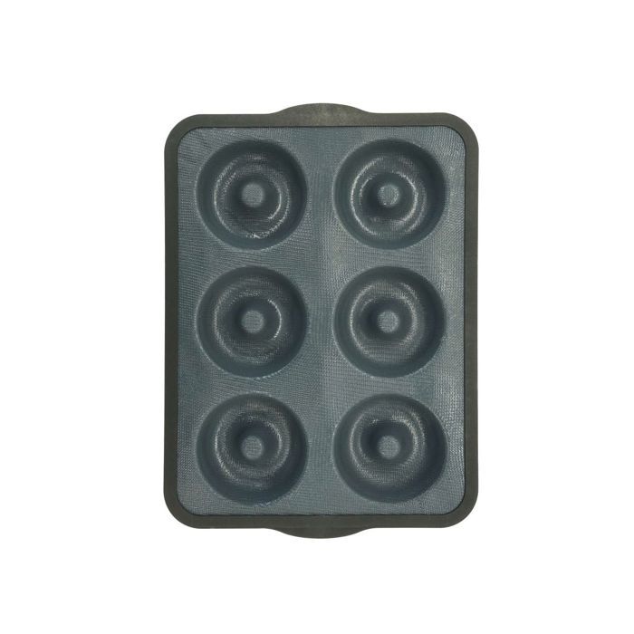 6-Donut-Form  ZENKER  36 x 26 cm  Fiberglas-Silikon  Schwarz